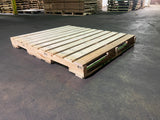 One grade a heat treated pallet also called #1 pallet with a heat treated stamp used for food industry or  for export