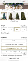 6.5 ft Balsam Hill Christmas Tree Vermont White Spruce® twinkling light show