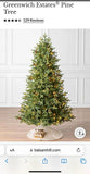 4’ Balsam Hill Christmas Tree Greenwich Estates Pine with candlelight led