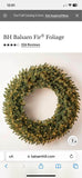 60” Wreath with candlelights Balsam fir Balsam Hill