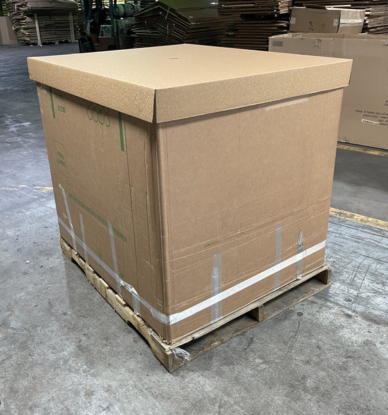 Used 48x40x41 HPT STYLE Four Wall Full Bottom Rectangular Gaylord Box ...