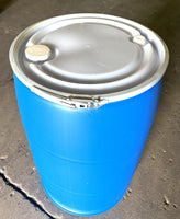Clean Reconditioned  55 Gallon Plastic Drum, Plastic Barrel , Poly Drum, Poly Barrel Open Top with Cover and Locking Ring