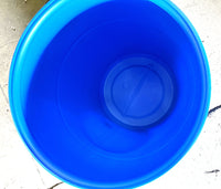 Clean Reconditioned  55 Gallon Plastic Drum, Plastic Barrel , Poly Drum, Poly Barrel Open Top with Cover and Locking Ring