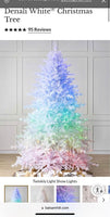 6.5 Inch Balsam Hill Christmas Tree White Denali with led Twinkly lights