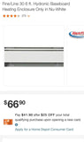 NEW IN THE BOX Baseboard Heating Enclosure WHITE