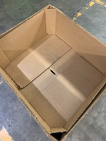 Used 48x40x17 Triple Wall Full Bottom Rectangular Gaylord Box , Shipping Box, Pallet box
