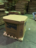 Used 48x40x41 Heavy Duty Octagon Five Wall Gaylord Box , Shipping Box, Pallet box