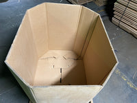 Used 48x40x37 Triple Wall Full Bottom Octagon Gaylord Box , Shipping Box, Pallet box