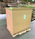 Used 46x38x42 Double Wall Full Bottom Rectangular Gaylord Box , Shipping Box, Pallet box