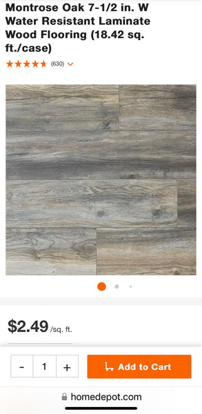Montrose Oak 7-1/2 in. W Water Resistant Laminate Wood Flooring (18.42 sq. ft./case)